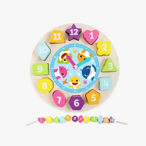 [비가] 핑크퐁 아기상어 시계 블럭 퍼즐