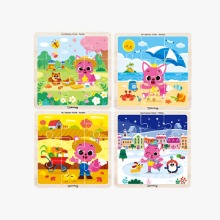 [비가] 핑크퐁 사계절퍼즐 4종세트(봄+여름+가을+겨울)