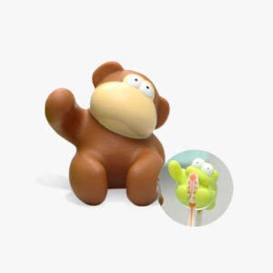 [크웨더] 멀티홀더 - 원숭이,개구리(칫솔걸이 수건걸이 다용도걸이)